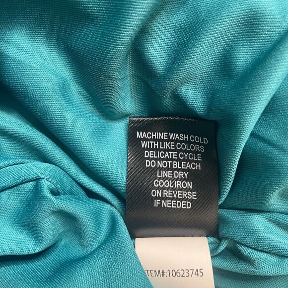 Torrid Dress Size 1X Skater Teal Blue Textured Fit & Flare Sleeveless Sweetheart - Picture 7 of 9